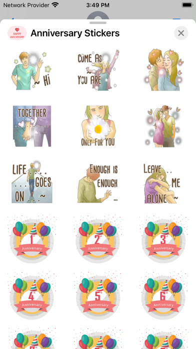 Anniversary Stickers - Wishes Screenshot