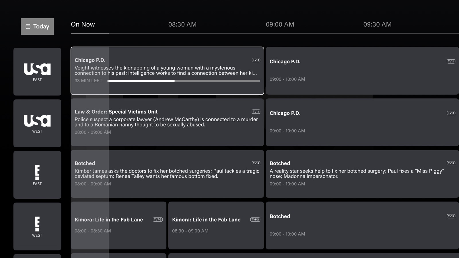 USA Network apple_tv screenshot 2