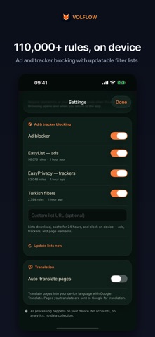 Volflow - Privacy Browser Screenshot 4 of 4