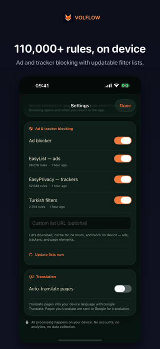 Volflow - Privacy Browser Screenshot 4 of 4