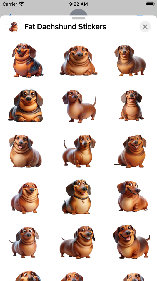 Fat Dachshund Stickers - 1.0 - (iOS)