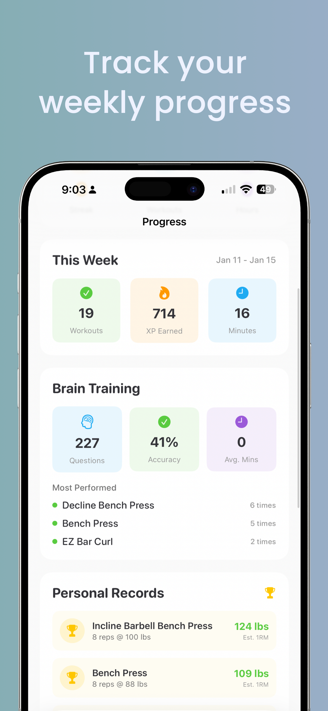 Gym Workout Planner: BrainSets screenshot 4