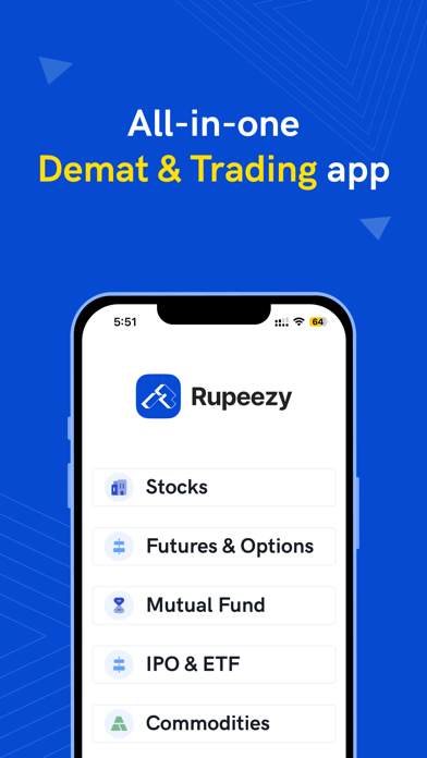 Screenshot 1 of Rupeezy - Stocks, MF, IPO App App
