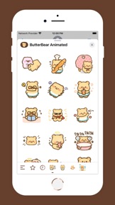 Butterbear Animated Stickers screenshot