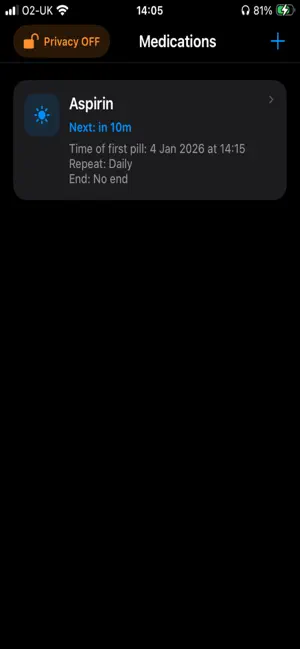 Minimalist Pill Reminder screenshot 1