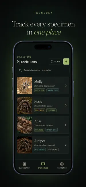 FauniDex: Exotic Pet Tracker screenshot 1