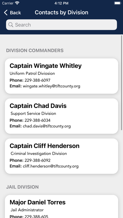 Tift County Sheriff's Office Screenshot