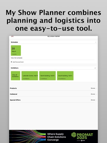 ProMat 2025 iPad screenshot