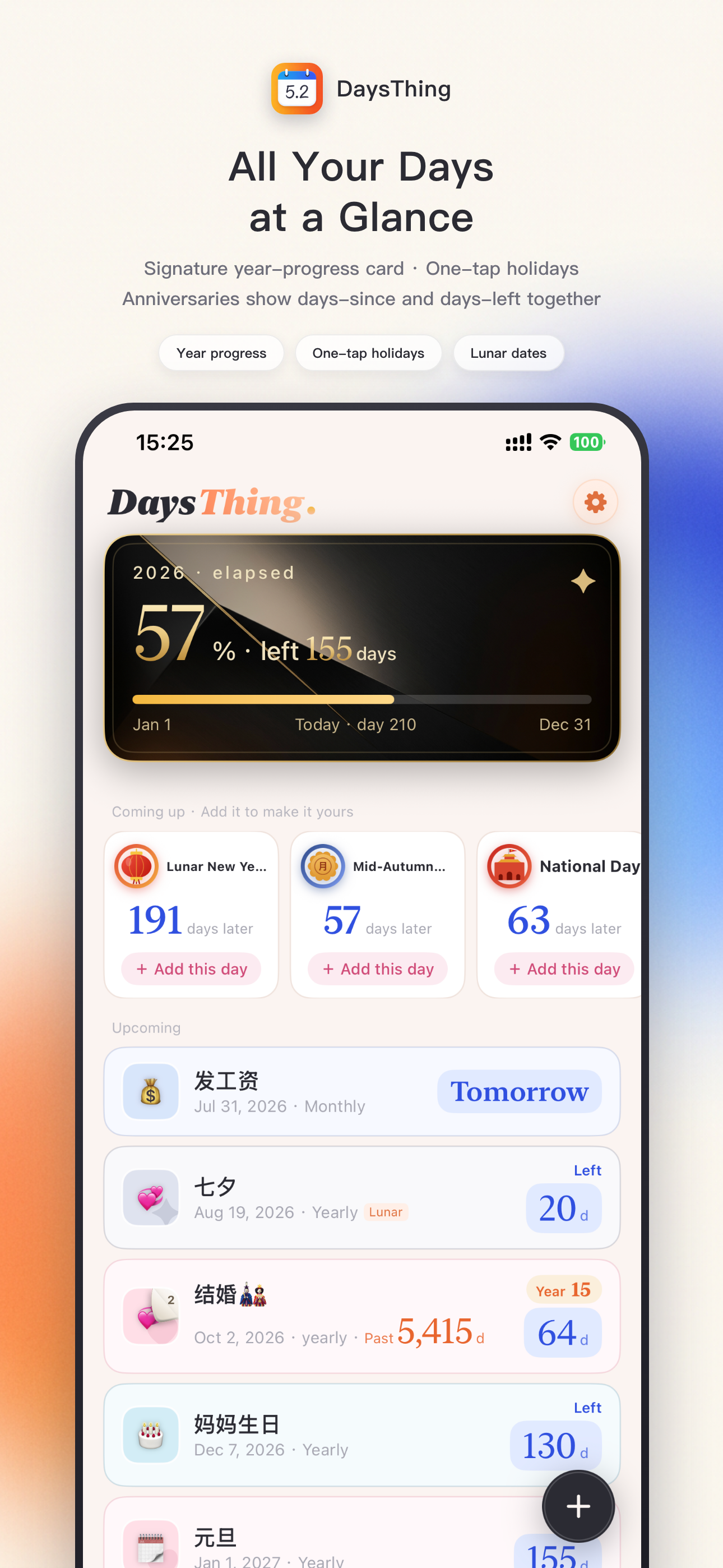 DaysThing - Countdown & Days screenshot 3