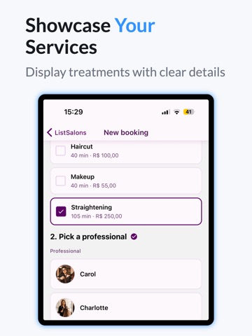 BelleVue: Beauty Booking iPad screenshot
