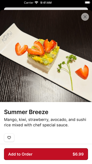 Kanpai Sushi iPhone screenshot 4 - Food & Drink app