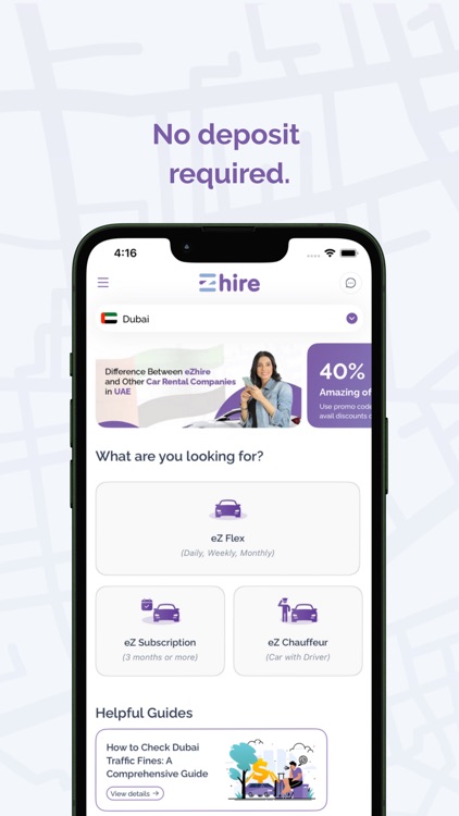 eZhire Car Rental | No Deposit