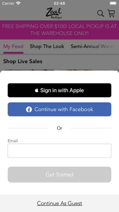 Zeal Boutique Screenshot