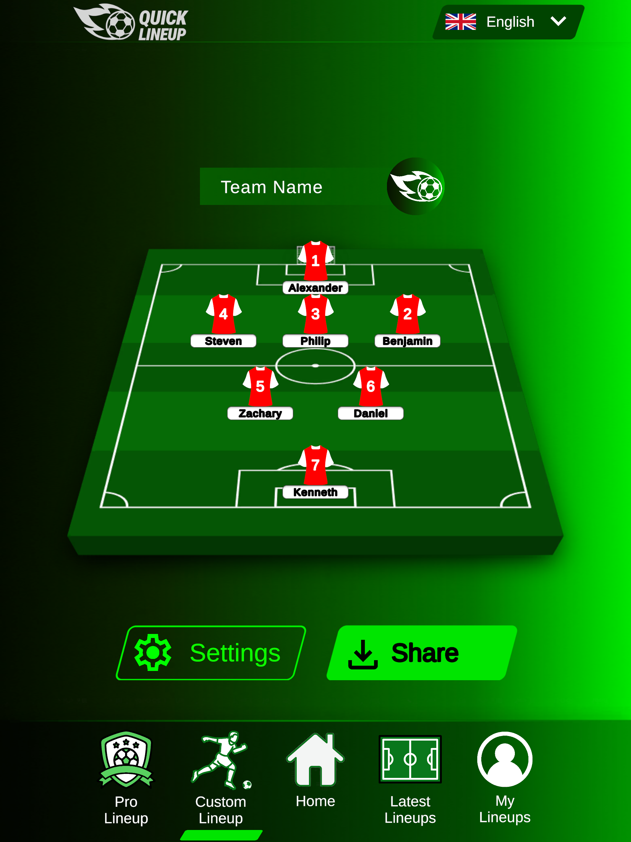 Quick Lineup: Team Builder screenshot 9