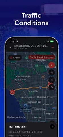 Commute Alerts: Travero iPhone screenshot
