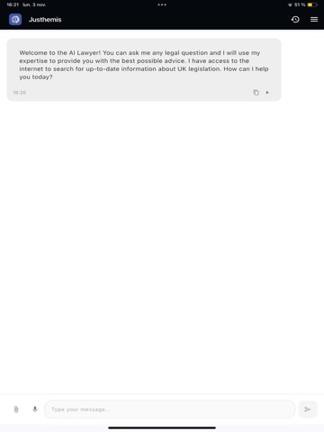 Justhemis - Law AI Assistant iPad screenshot
