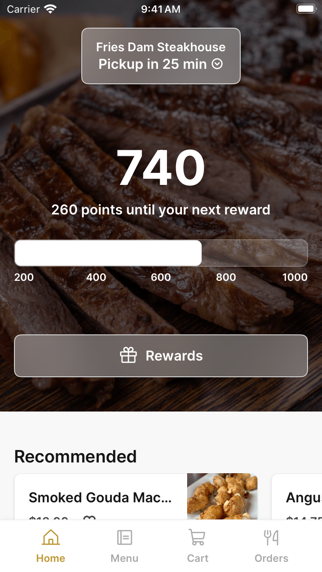 Screenshot 1 of Fries Dam Steakhouse App