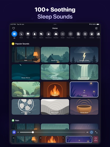 Softly: Sleep & Relax Sounds iPad screenshot