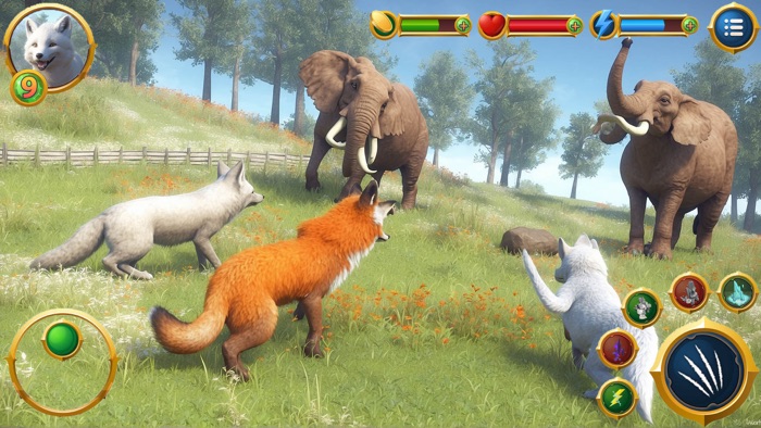 Virtual Arctic Fox Family Sim