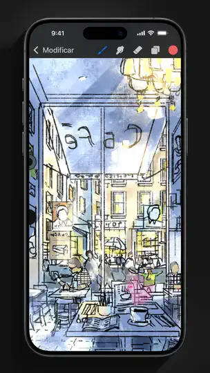 Captura de pantalla de Procreate Pocket en iPhone 5