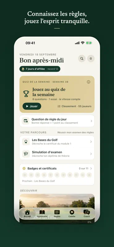 Règles de Golf: Quiz & Aide screenshot 1 of 10