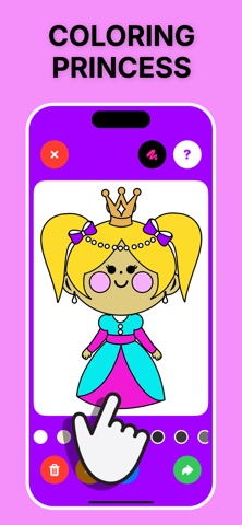 Princess coloring book Candice iPhone screenshot