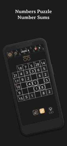 Numbers Puzzle - Number Sums iPhone screenshot
