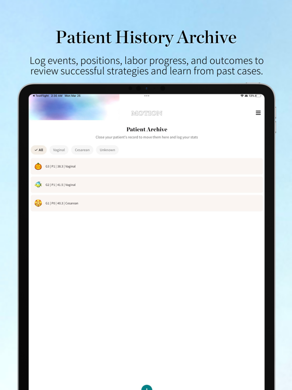 Motion: Labor and Birth Tool iPad screenshot 7 - Medical app