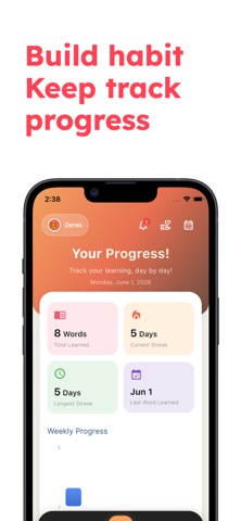Learn French Words Daily iPhone screenshot