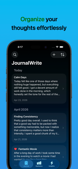 JournalWrite: Journal & Stats Screenshot 1 of 5