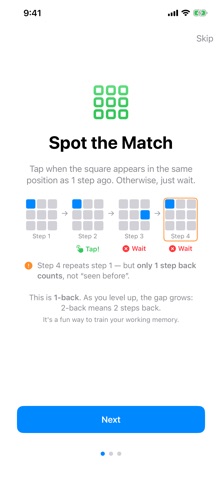 N-Back — Dual N-Back Training Screenshot 7 of 8