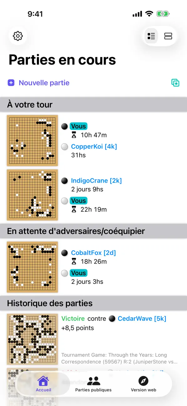 Screenshot #2 pour Surround - Jeu de Go en ligne