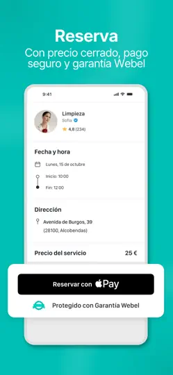 Captura de pantalla de Webel - Servicios A Domicilio en iPhone 5