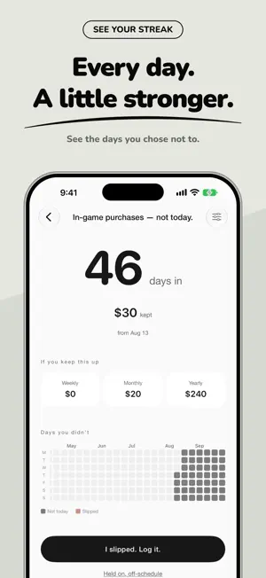 Not Today. Quit Habit Tracker screenshot 3
