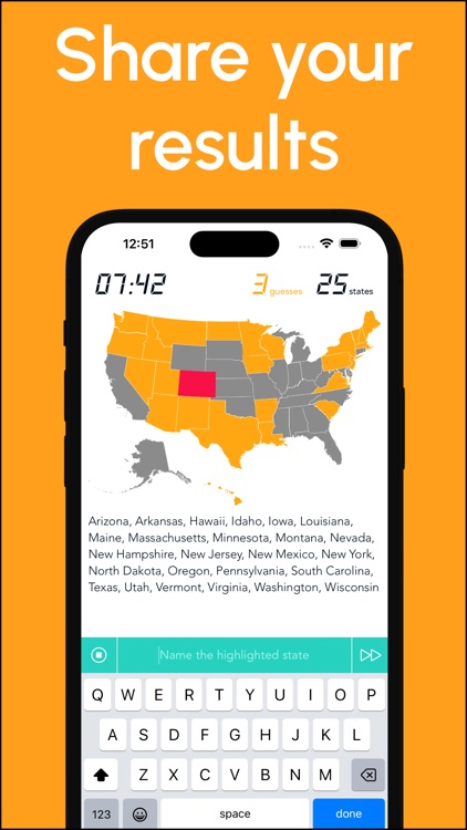 Geography Map Game: 50 States