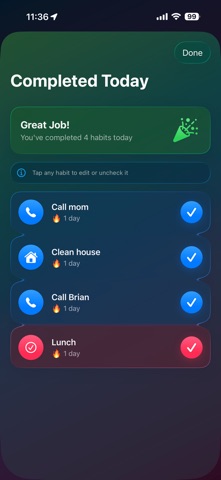 PureHabits screenshot