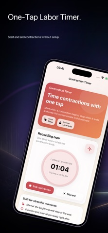 Contraction Timer Log screenshot