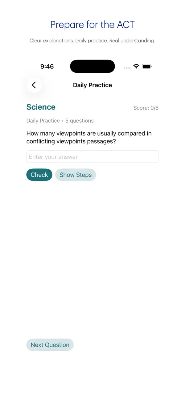 Screenshot #1 pour ACT Help Coach