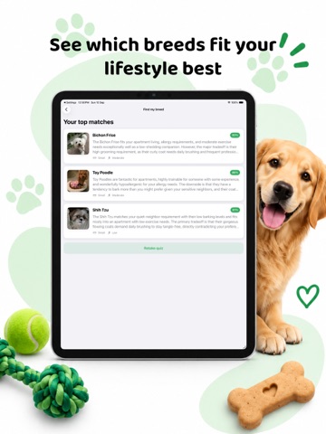 PawMatch:Find Your Perfect Dog iPad screenshot