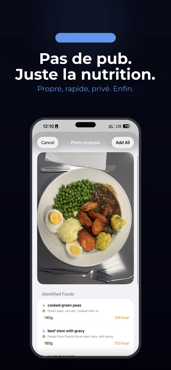 Screenshot #2 pour AI Assisted FoodTracker