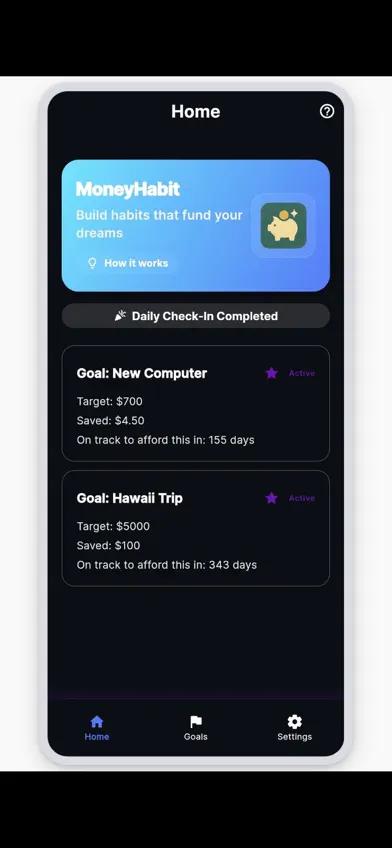 MoneyHabit App screenshot 1