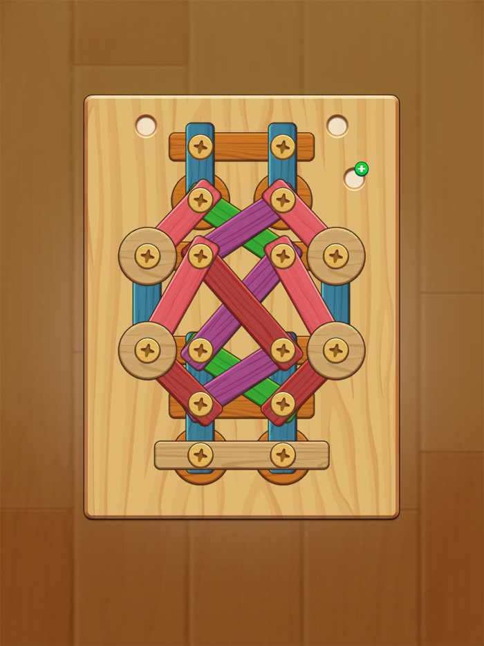 Wood Nuts - Bolts Screw Puzzle