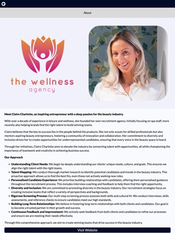 The Wellness Agency iPad screenshot