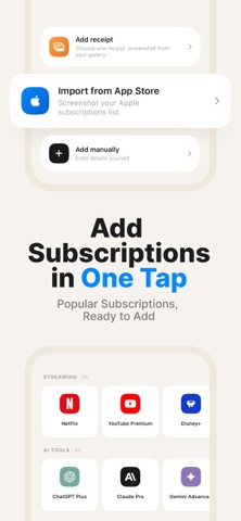 Subscription Tracker by Sorka iPhone screenshot