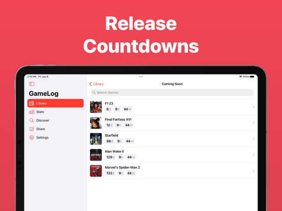 Video Game Tracker - GameLog iPad screenshot 5 - Entertainment app
