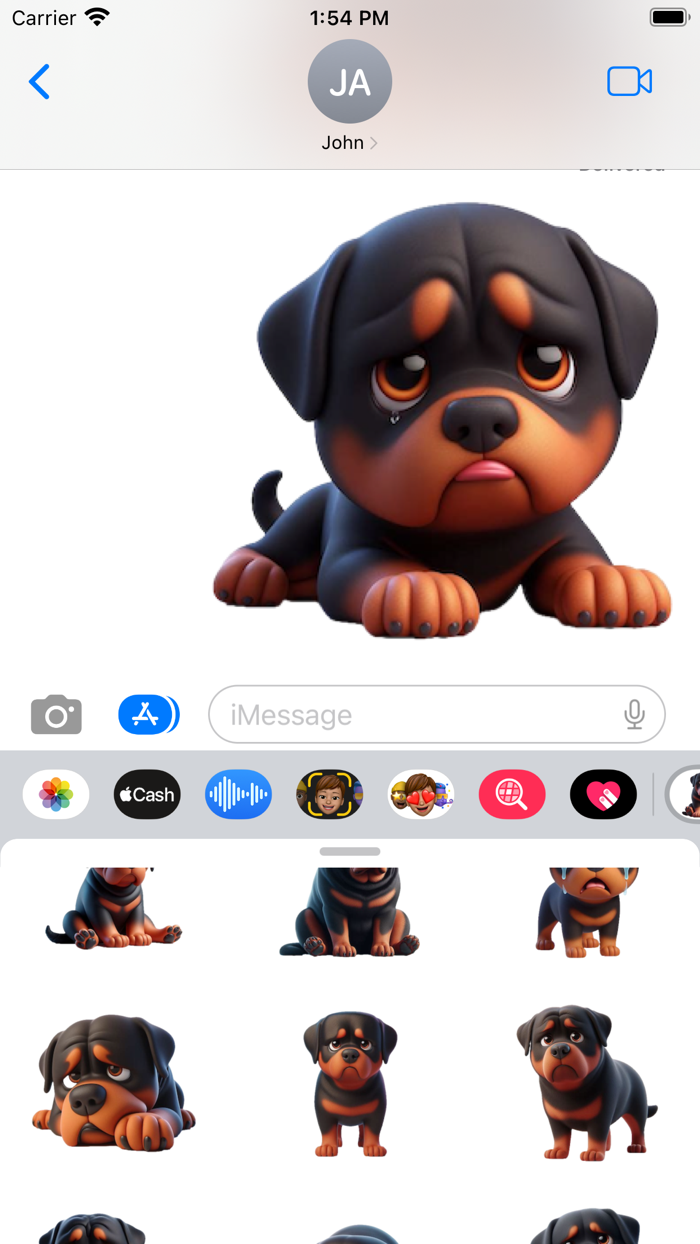 Sad Rottweiler Stickers