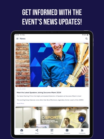 Soccerex Events iPad screenshot