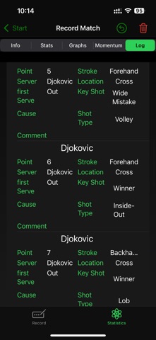 Tennis Track screenshot