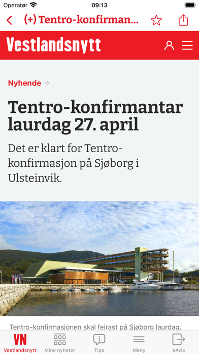 Vestlandsnytt Screenshot