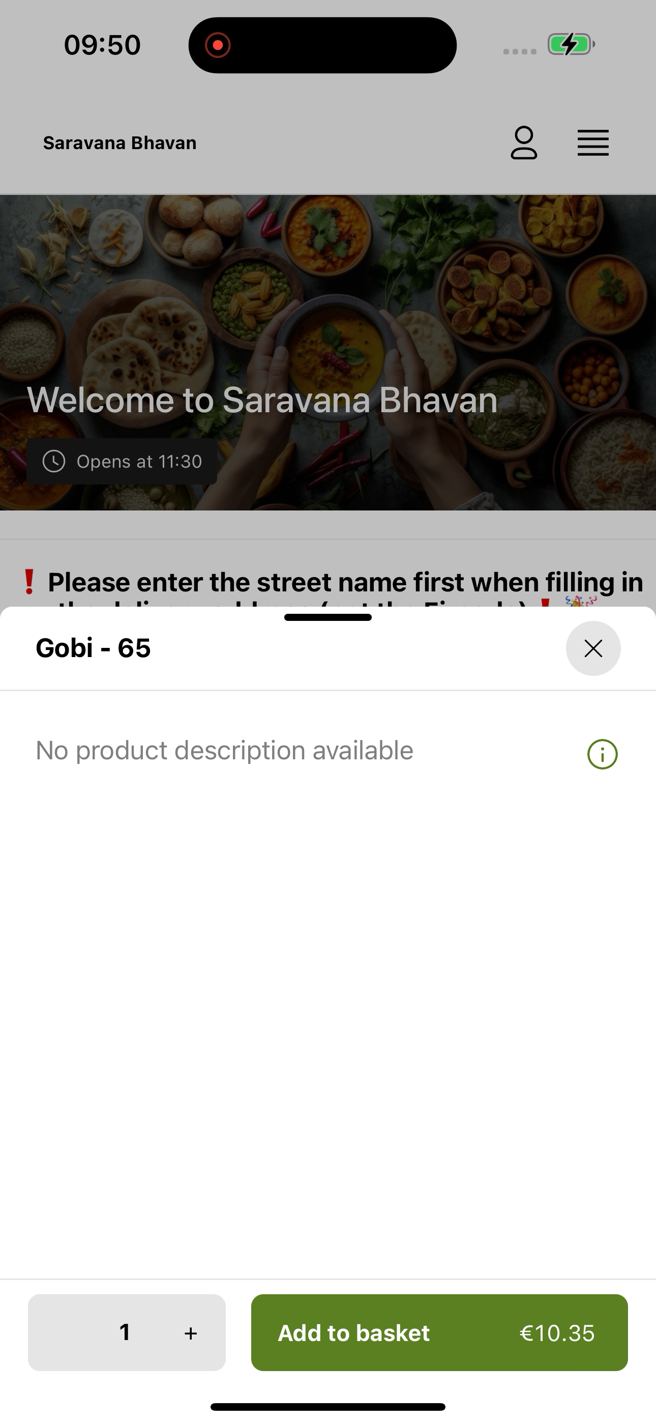 Saravana Bhavan IE screenshot 7